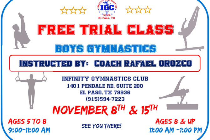 Boys Gymnastics Free Trial Clinic